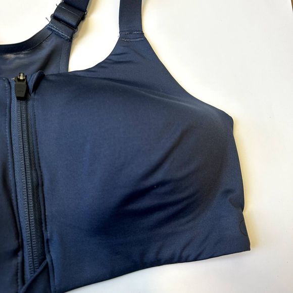 Calia By Carrie Underwood Go All Out Zip Front Sports Bra Size 36D Ardosia Slate - Picture 3 of 15